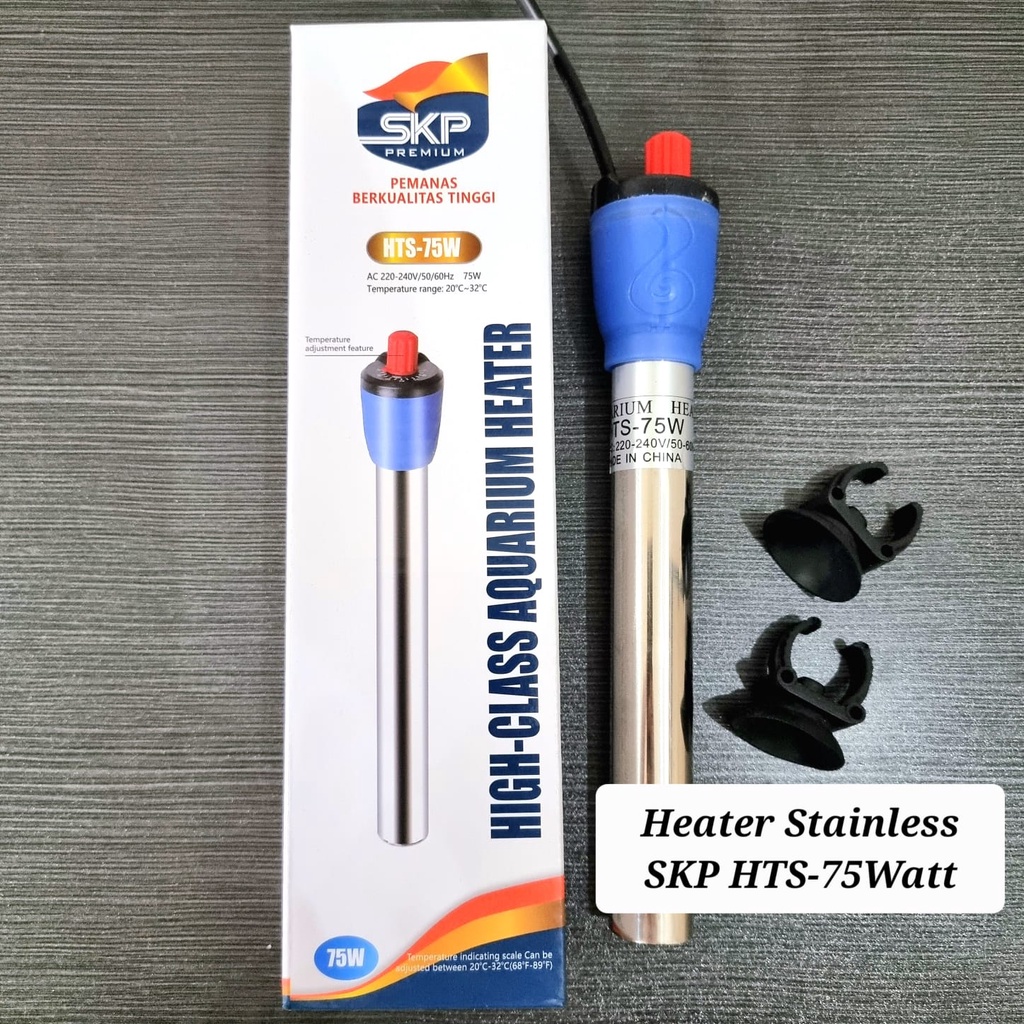 Heater Stainless Aquarium  25 - 200 Watt /Penghangat air aquarium / Pemanas Aquarium Aquascape SKP H