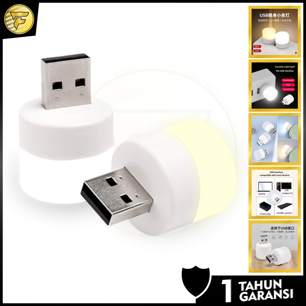 Lampu USB LED mini portable lampu darurat tidur belajar emergency travel dll