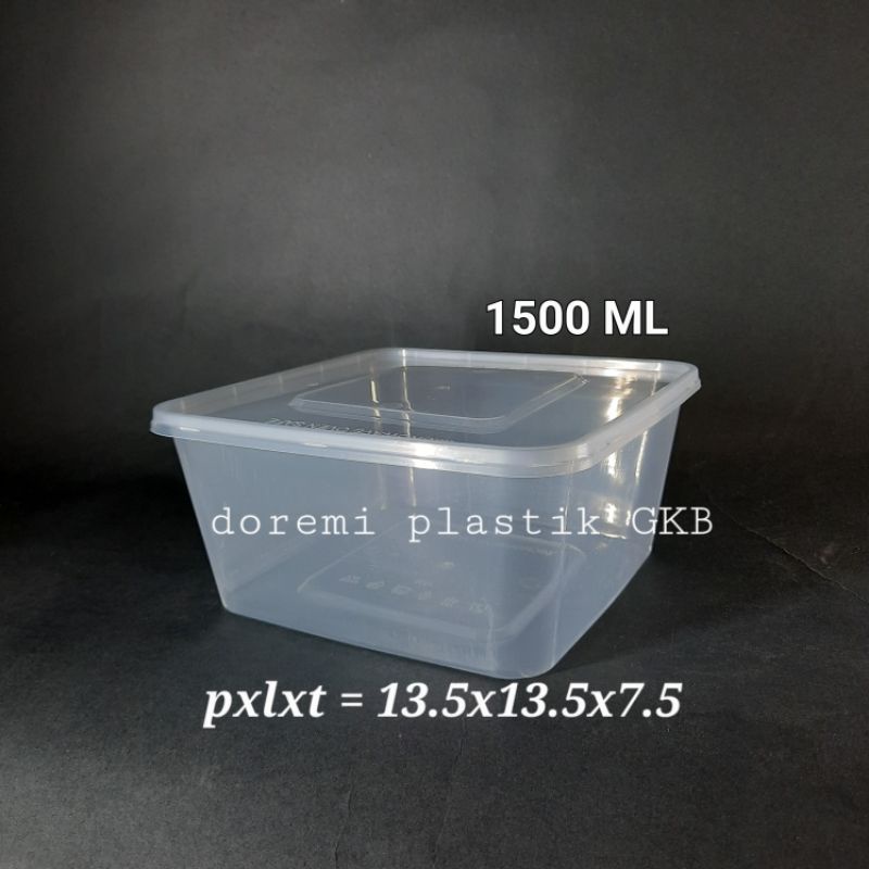 [isi 25pcs] thinwall square libra victory dm 1500ml / thinwall sedang 1500ml / thinwall 1500ml