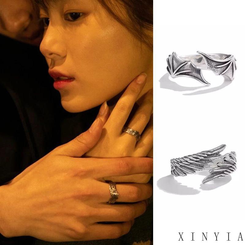 【bayar di tempat】Angle Wing Ring cincin sayap malaikan lucifer devils unisex pria wanita