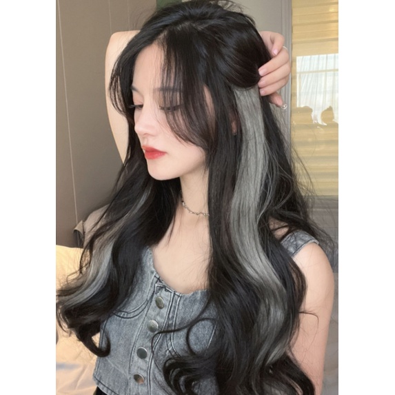 We Flower Tahan Panas Tahan Panas Gelombang Besar Potongan Rambut Sorot Rambut Ekstensi Wig Dengan Klip Keriting Sintetis Klip-on Hairpiece Aksesoris Rambut