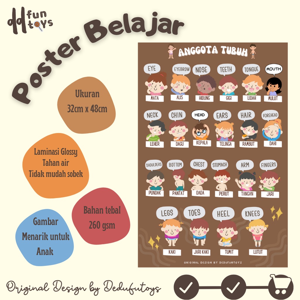 

POSTER ANGGOTA TUBUH POSTER ANAK PAUD TK UNTUK BELAJAR