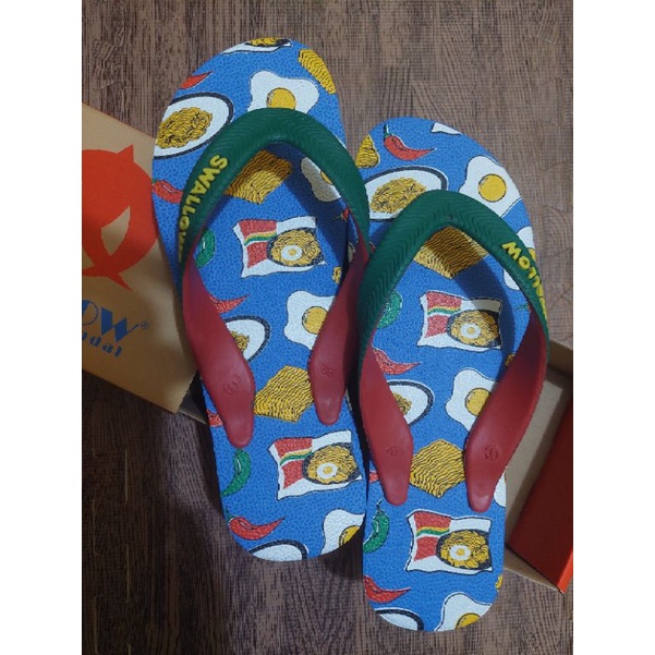 SALE SANDAL SWALLOW LIMITED EDISI INDOMIE BLUE SIZE 38 NEW ORIGINAL
