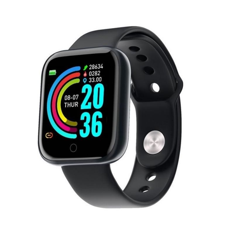 SmartWatch Y68 Sport Jam tangan Tahan Air Smart Bluetooth Watch Heart Rate Gelang Pedometer Pelacak Kebugaran LS