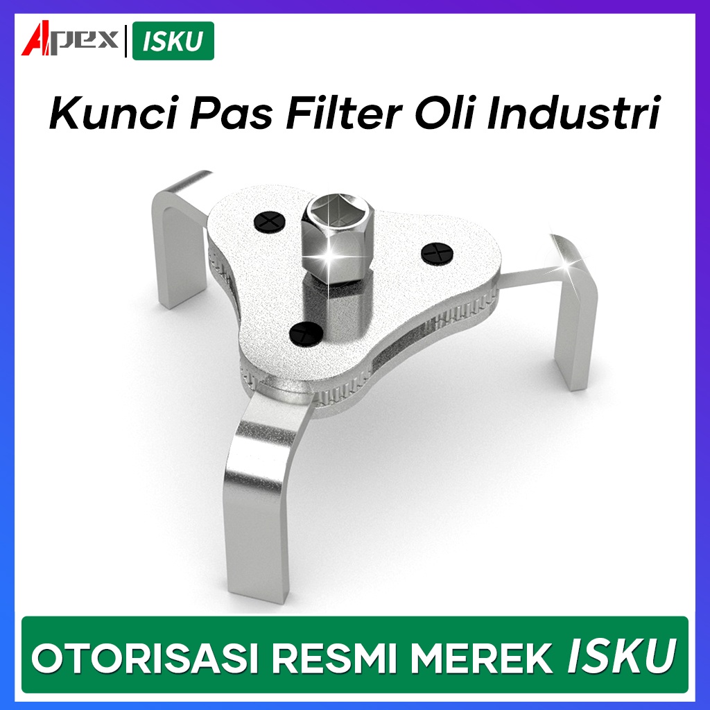 ISKU Kunci Filter Oli Universal 1/2'' Dan 3/8'' Two Way Oil Filter 55-110mm Oil Filter Wrench