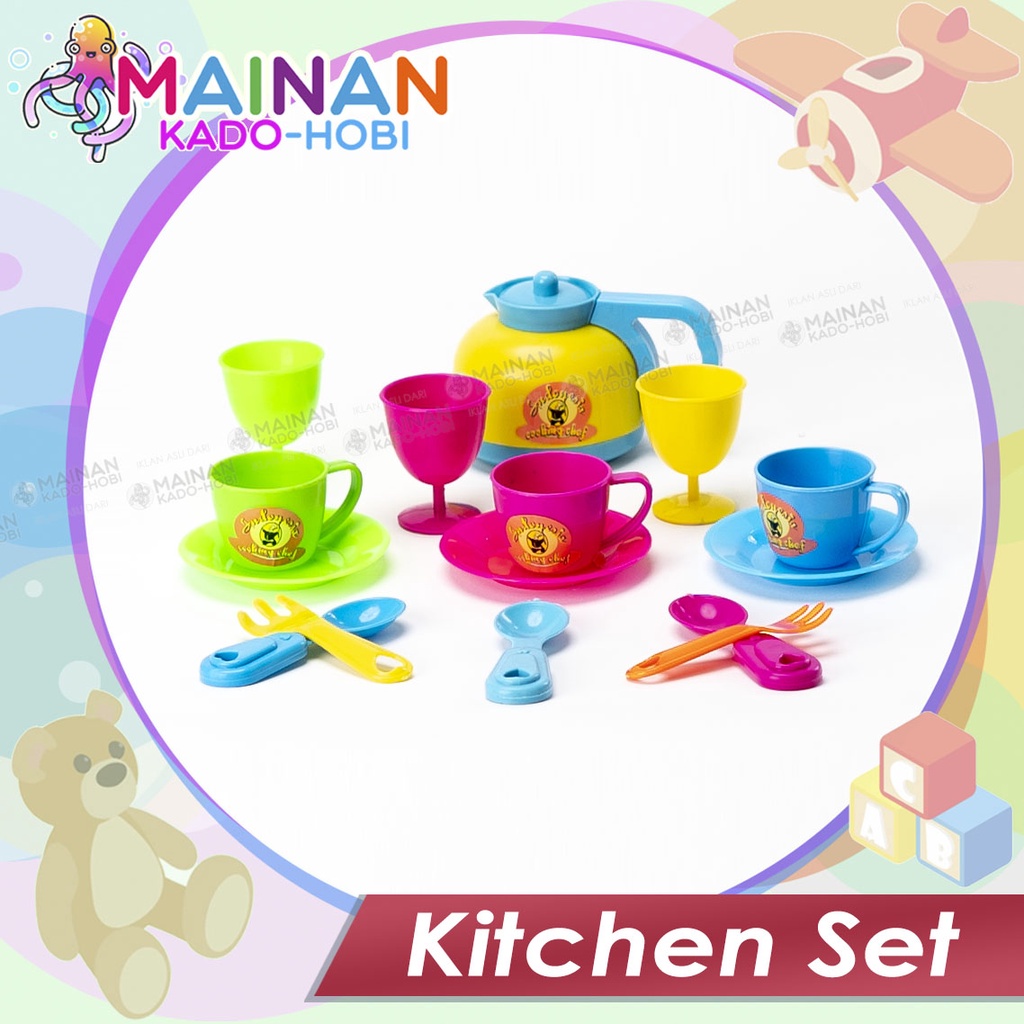 MAINAN ANAK PEREMPUAN KITCHEN SET TEA COFEE TIME