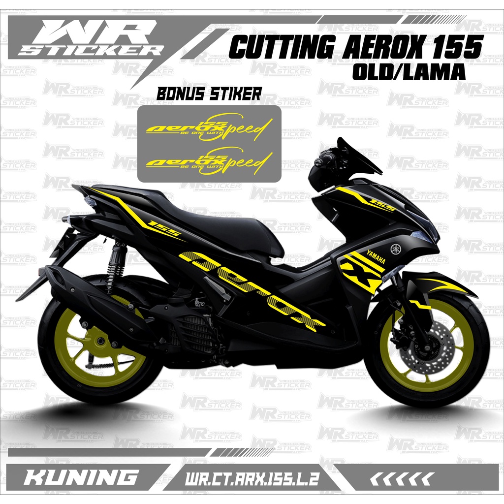 Sticker Aerox 155 Old - Stiker Cutting aerox 155 lama Setiker Motor Lis Variasi Hologram WR-2