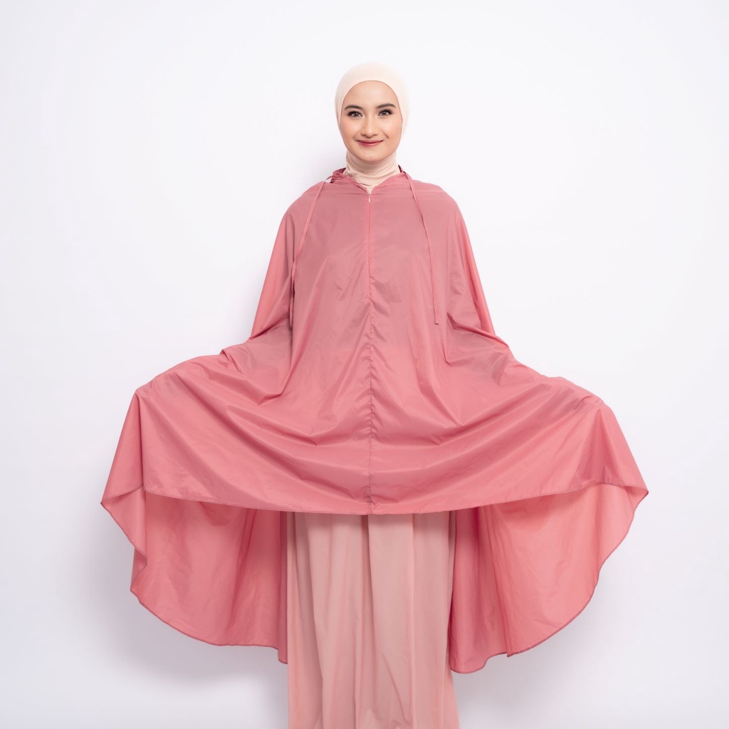 ALIF MUKENA MINI TWO TONE PARASUT PREMIUM KOREA TRAVEL - ROSE QUARTZ ( MKN-326 )