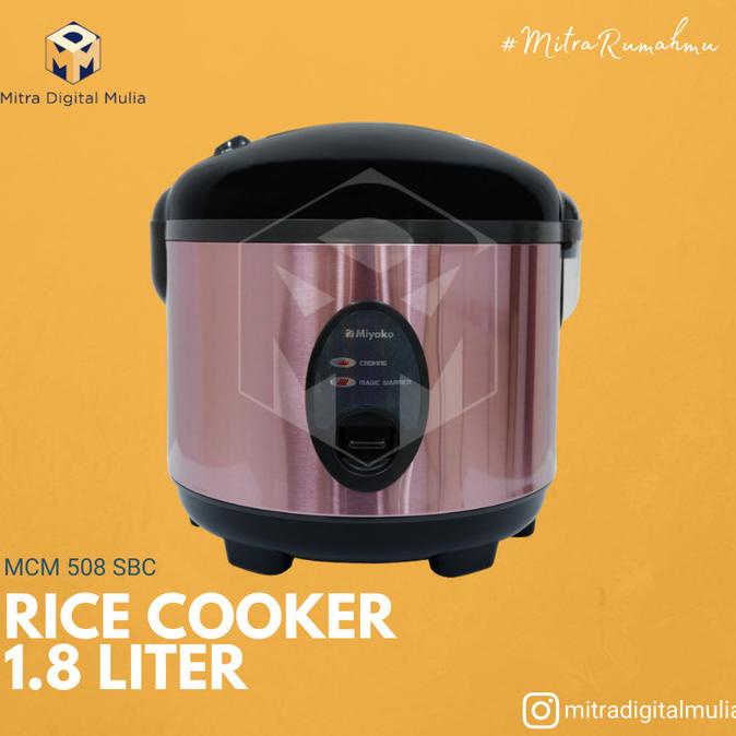 Miyako MCM 508 SBC Rice Cooker 1.8 Liter Stainless
