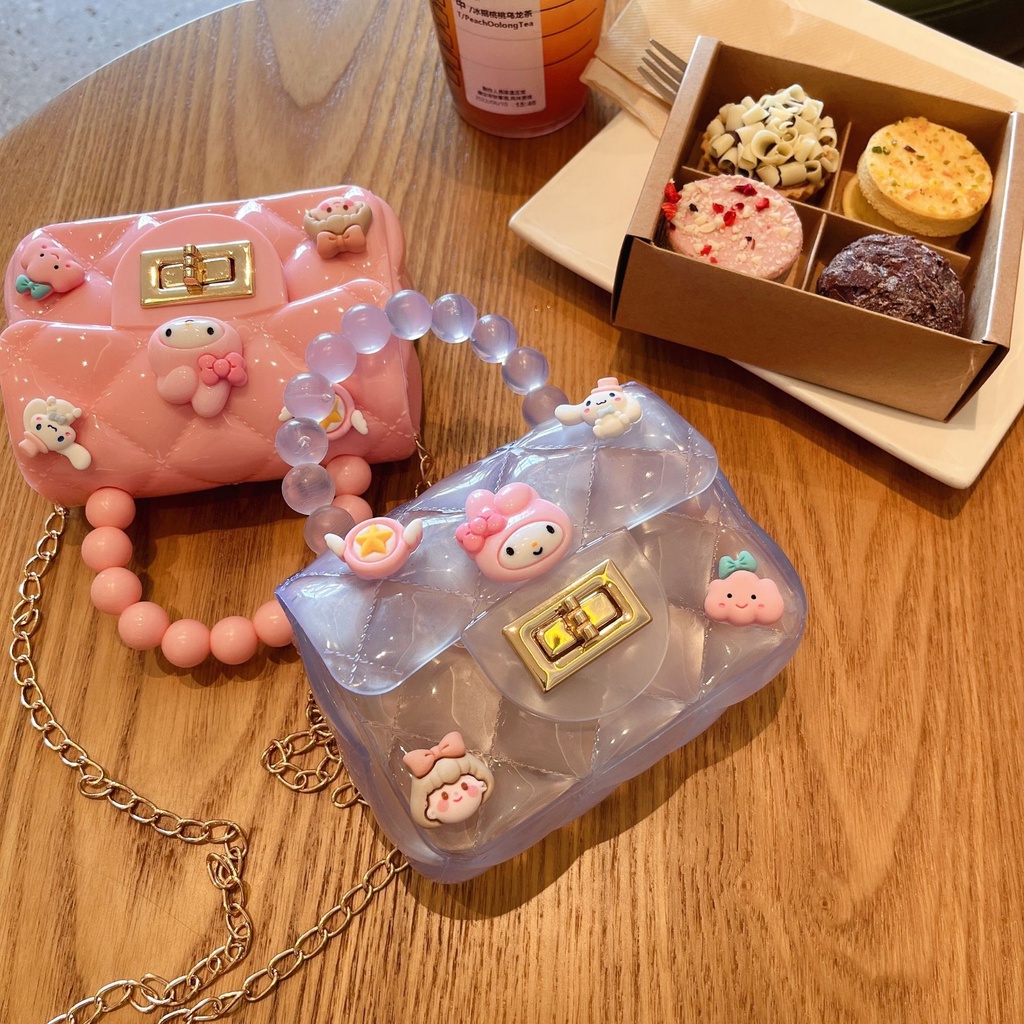 Gratong Tas Import Grosir - T5640 Jelly Bag Mutiara Fashion Korea / Tas Jelly Mini Anak Karakter /