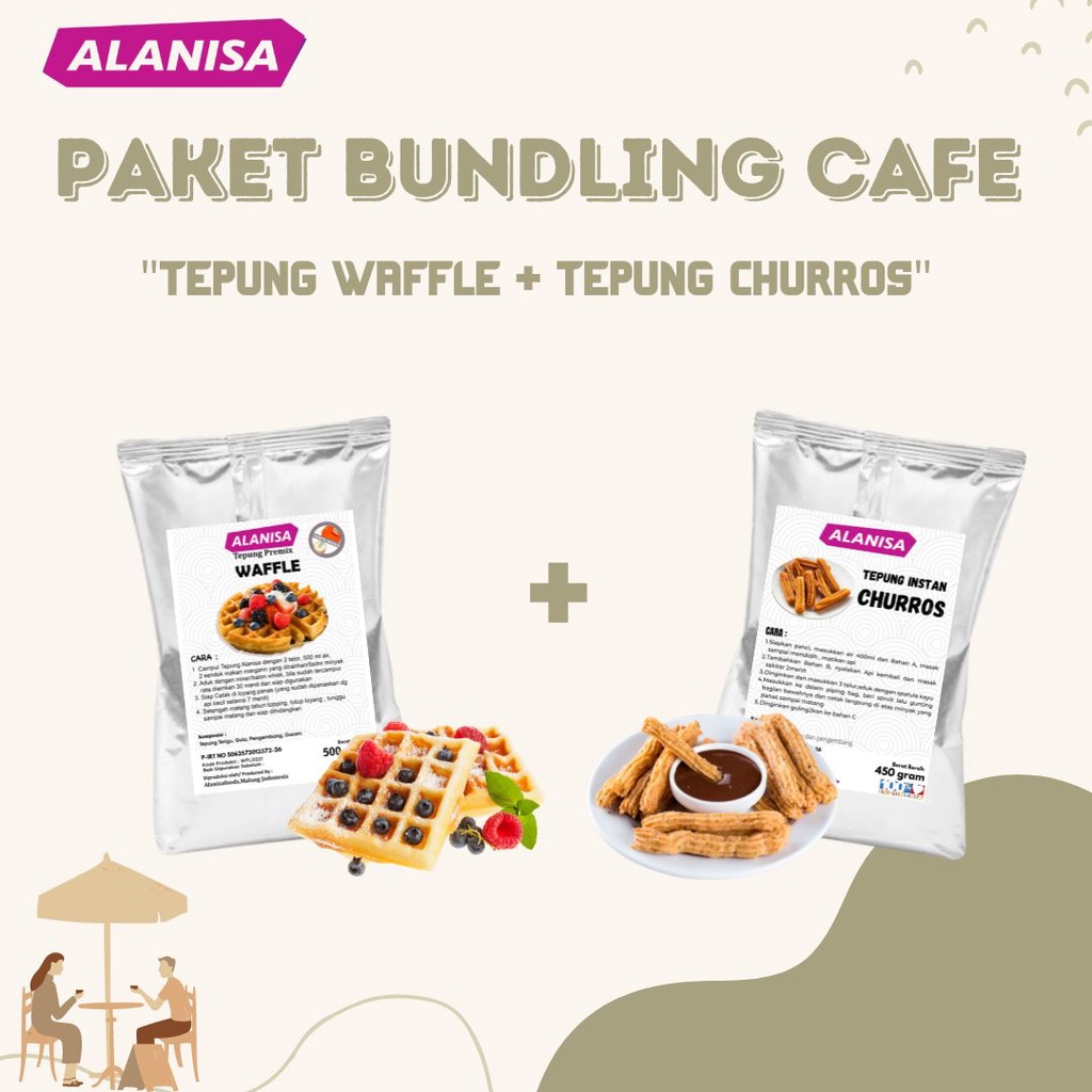 

TERLARIS!! PAKET BUNDLING CAFE ( TEPUNG WAFFLE 500GR + TEPUNG CHURROS )