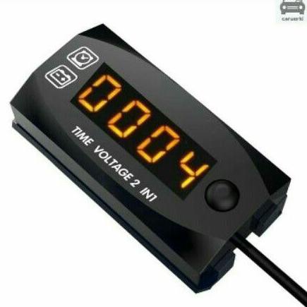 ⇫ VoltMeter Aki Digital biasa dan plus jam dan suhu ㅭ