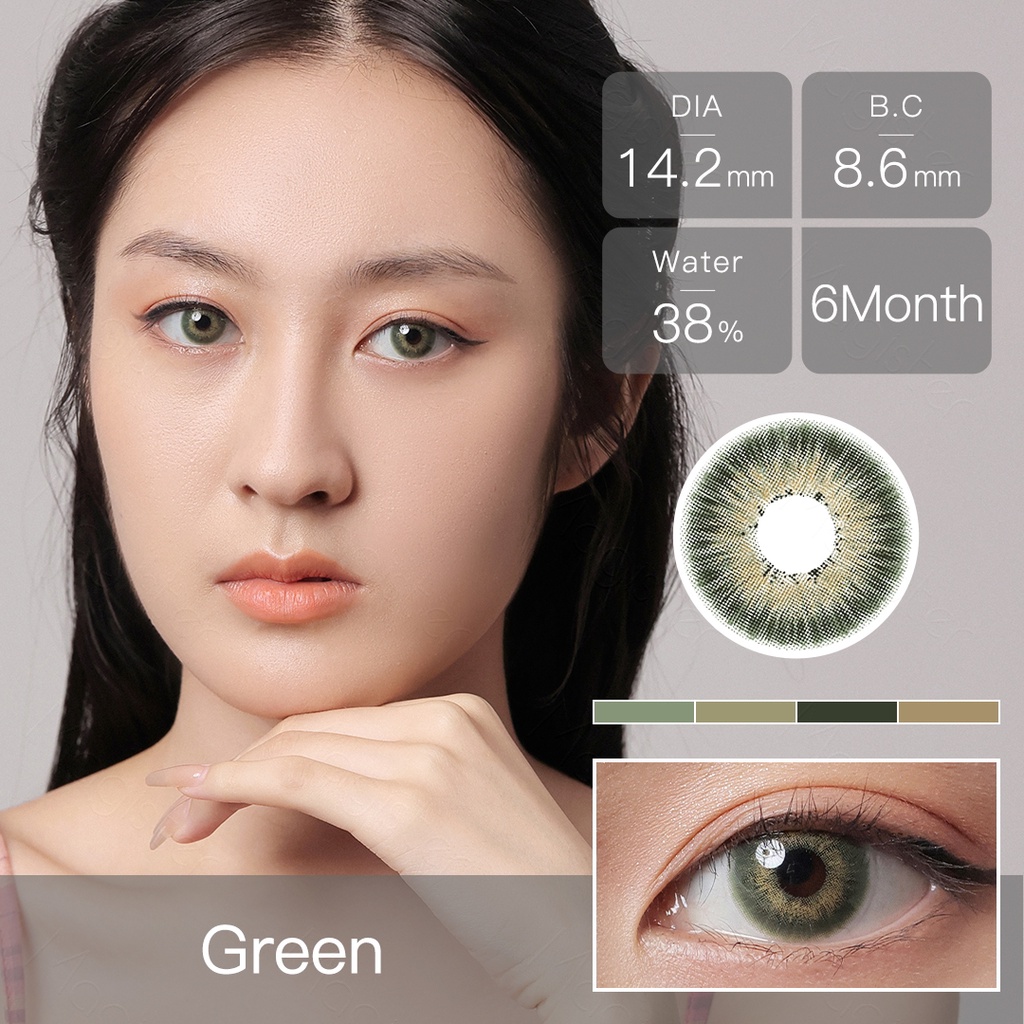 (COD)Softlens Mata Normal,Softlens pattaya Hitam cosplay Lensa Kontak Warna Alami, Soflens Murah Lensa Warna