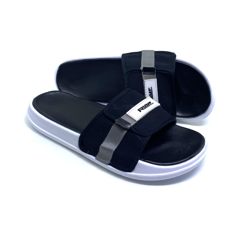 Ruuf - 2993 SS Sandal Slide Pria - Black Grey