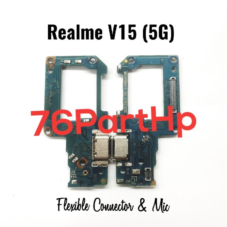 Ori Flexible papan PCB connector charger &amp; Mic Realme V15 (5G)