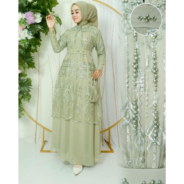 Gamis Tile Cardigan| Gamis Pesta| Gamis Kondangan| Gamis Brokat| Gamis| Gamis Tile| Gamis kebaya| Gamis Modern| Gamis Wisuda| Gamis Seragaman Keluaran| Gamis Lamaran