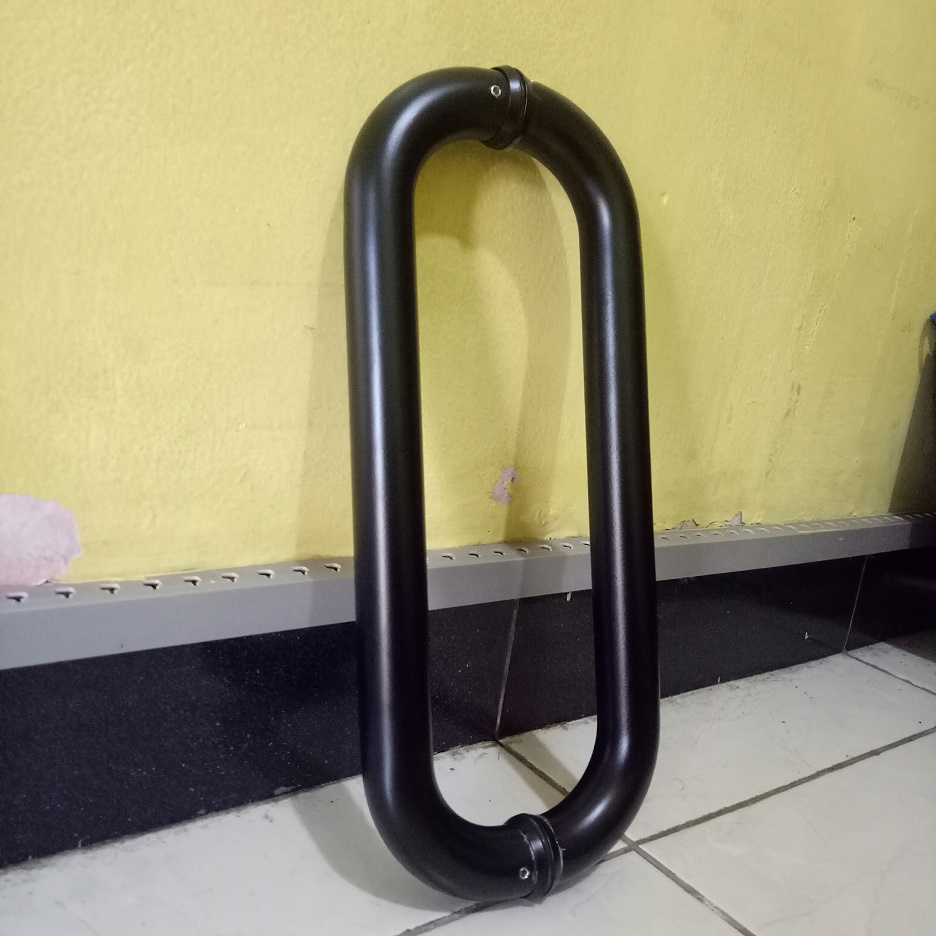 Pegangan Pintu Stainless Handle C Pipa as 35 Coating Hitam Handle Pintu Kaca Kayu Alumunium
