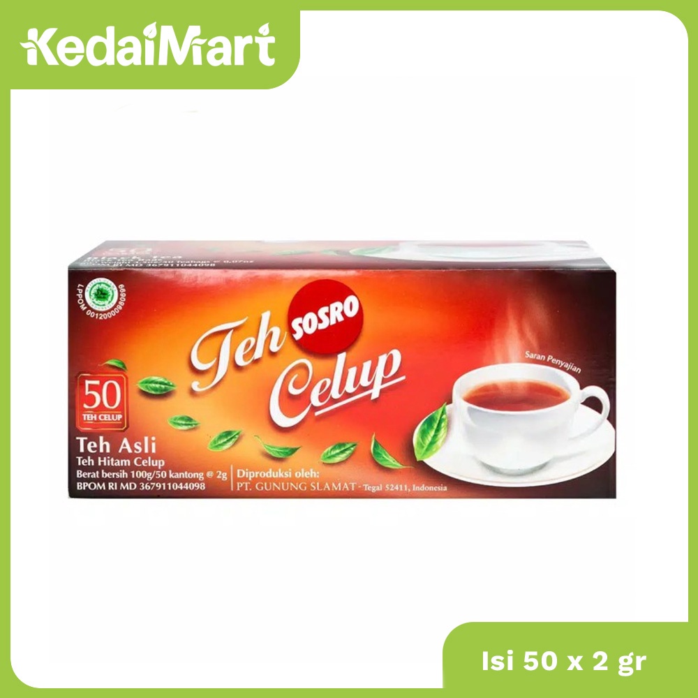 

Teh Celup Sosro Black Tea Isi 50 x 2 Gram