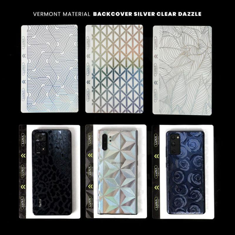 HYDROGEL GARSKIN ANTI GORES BELAKANG HP MOTIF BACKCOVER SILVER