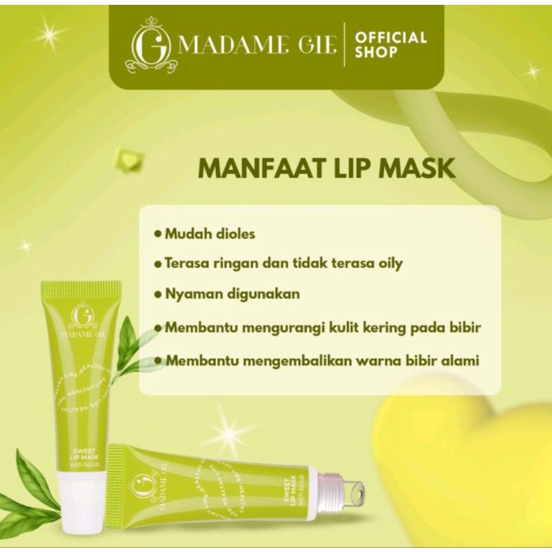 Madame Gie sweet lip mask-lip scrub vitamin e