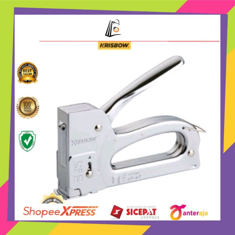 

Krisbow Stapler Tembak 6 - 12 mm 2 in1 - silver / staples