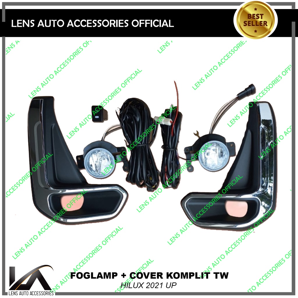 FOGLAMP TOYOTA HILUX 2021 UP KOMPLIT - LAMPU KABUT HILUX 2021 UP