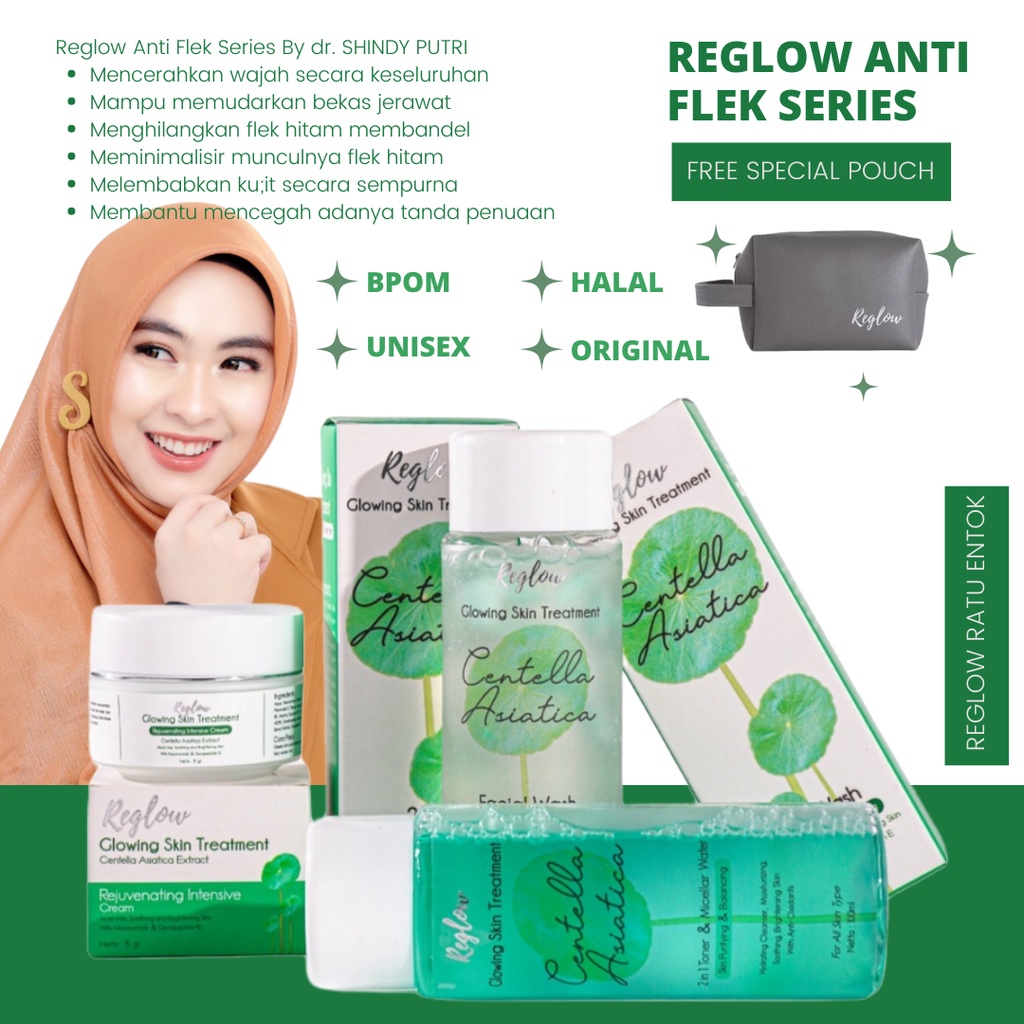 Toner Reglow Wajah Whitening BPOM Pembersih Muka Penghilang Flek Hitam Membandel Perawatan Kecantika