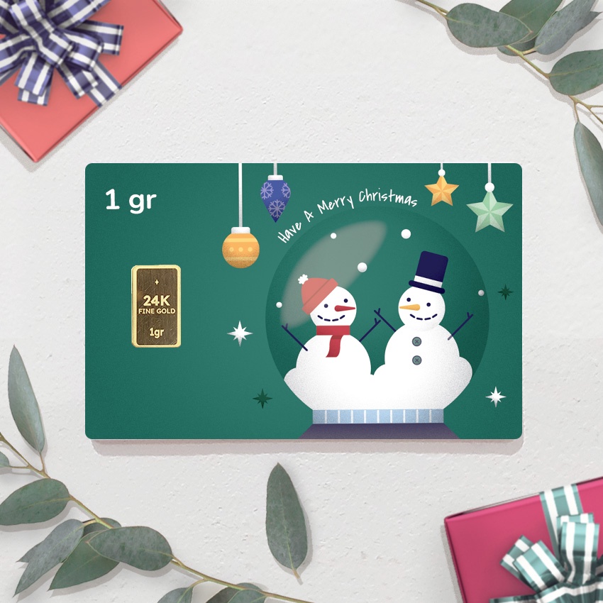 tanamduit - Emas 24K asli edisi natal 1 gram logam mulia emas mini hampers natal kado natal emas gif