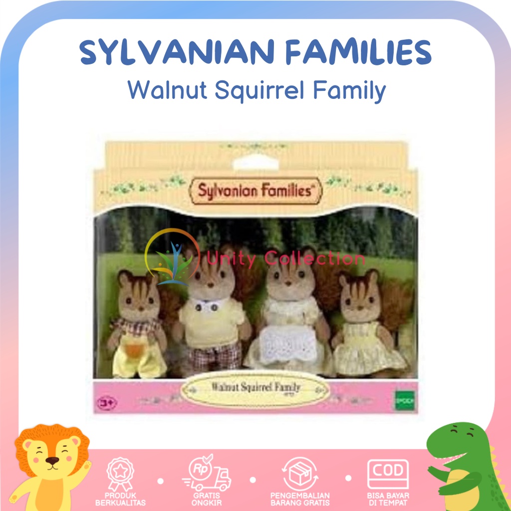 Sylvanian Families Walnut Squirrel Family