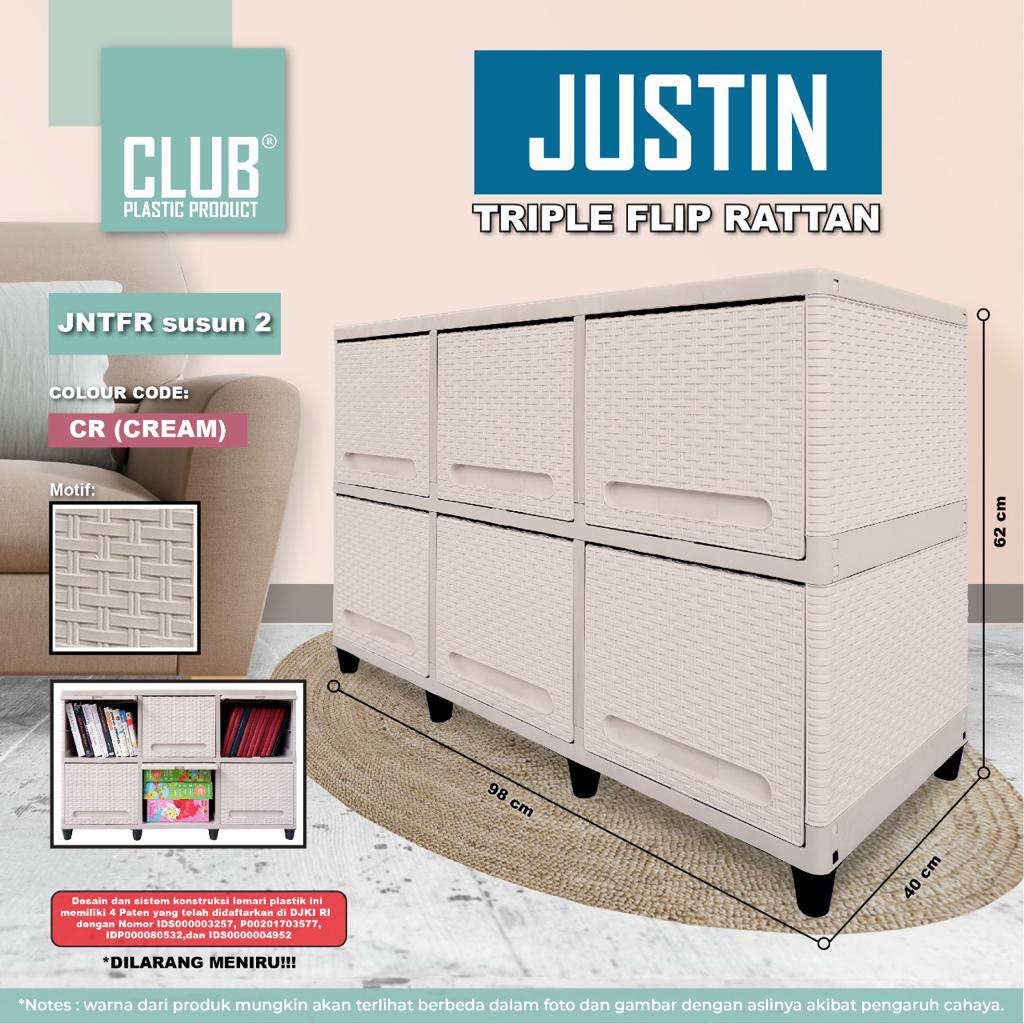 Lemari Plastik Club Flip Triple susun 2 Pintu 6