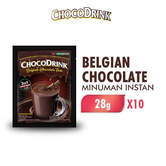

⇜ Chocodrink Belgian Chocolate Minuman Instan 10 x 28 gr ㅏ