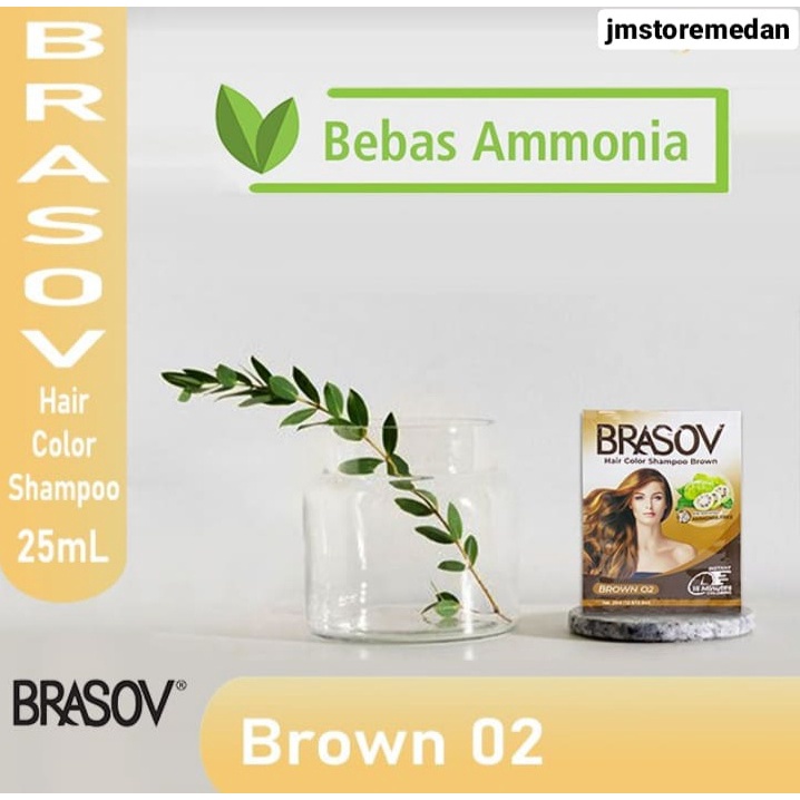 Brasov hair color shampoo / cat rambut 25ml / pewarna rambut / cat rambut / hair color shampoo
