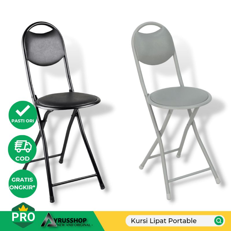 Kursi Lipat Folding Chair Soleil/Kursi Sholat/Santai/Teras/Besi Kuat 90Kg