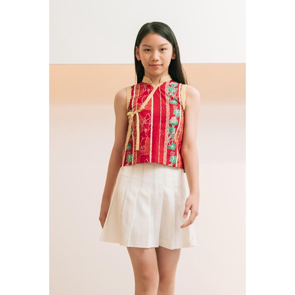bateeq  atasan batik anak perempuan Sooya Top Padma Merah 495