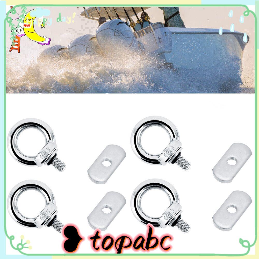 Top 4PCS Sliding Rail Lifting Ring Aksesoris Kapal Sampan Laut Kayak Tie Down Eyelet