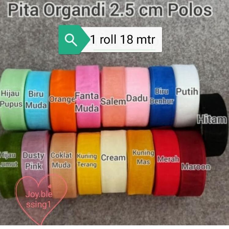 

Hot Item..!!! PITA ORGANDI POLOS 1"(2.5 CM) ECER PER ROLL ゲ
