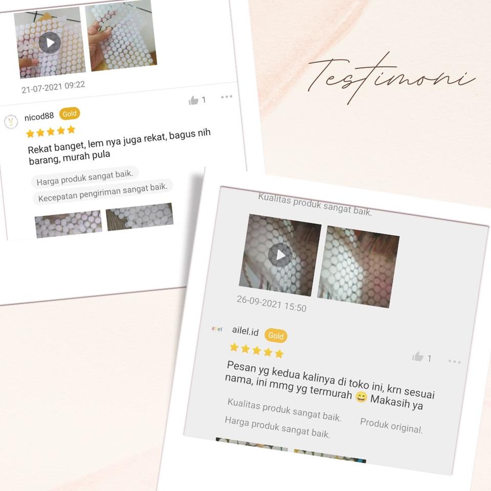 

(T>7O✪) TERMURAH!! 100pasang - 1cm velcro/perekat bulat double side sticker langsung kirim