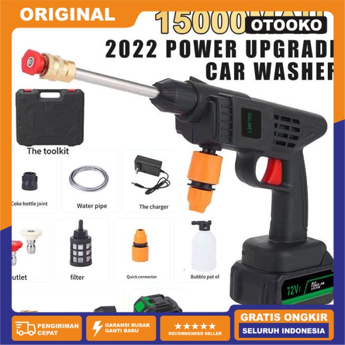 Alat Mesin Cuci Mobil Motor AC Portable Cordless Car Jet Wash Steam