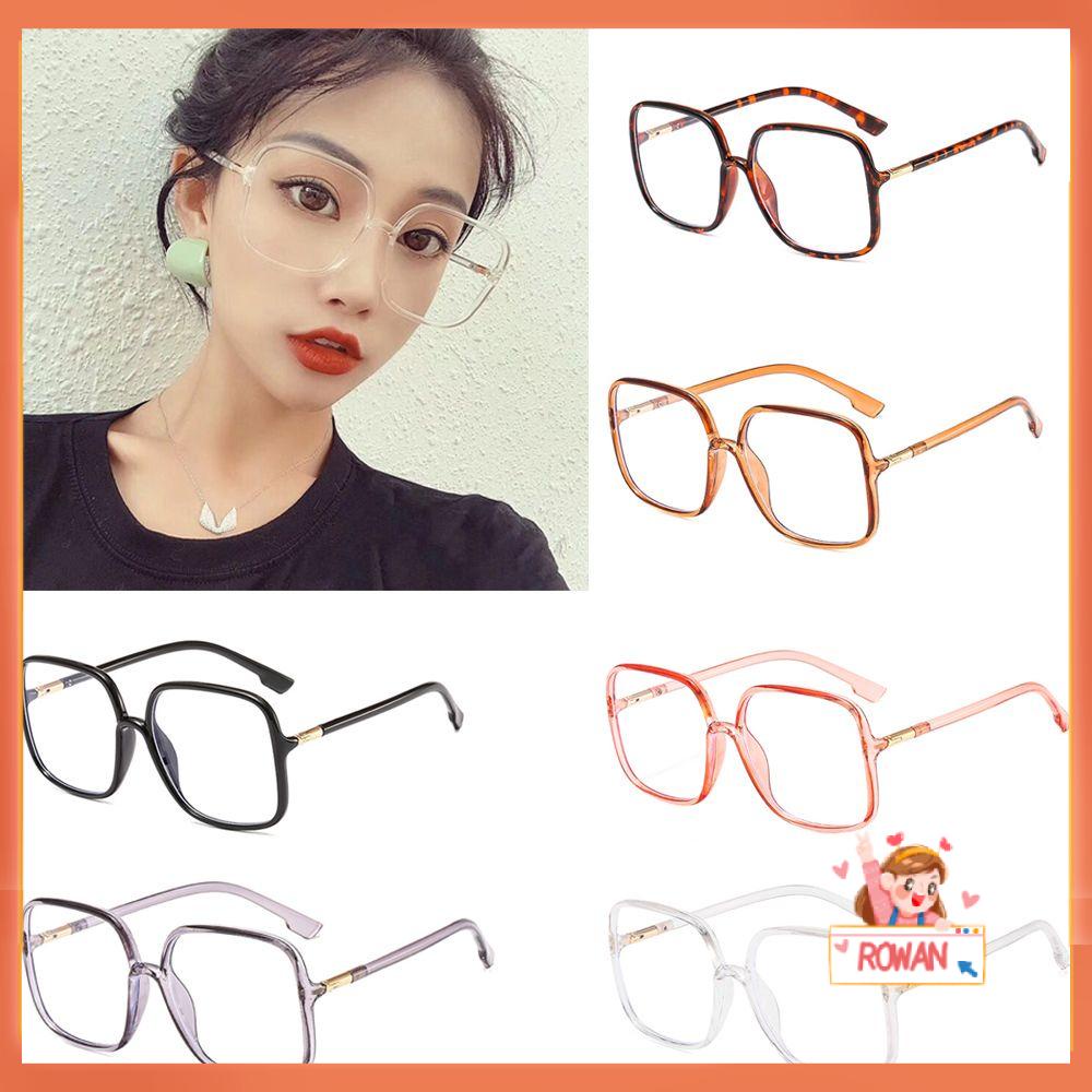 R-flower Kacamata Persegi Wanita Pria Portabel Oversized Spectacles Optical Glasses