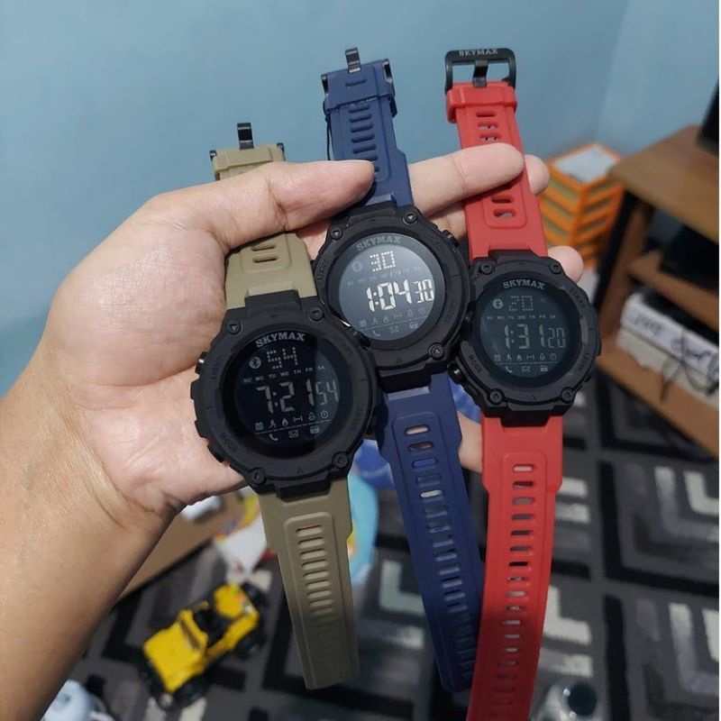 Jam Tangan Digital Sport Pria Original Anti Air Waterproof Terbaru Tahan Air Branded Standard Militer Keren Skymax