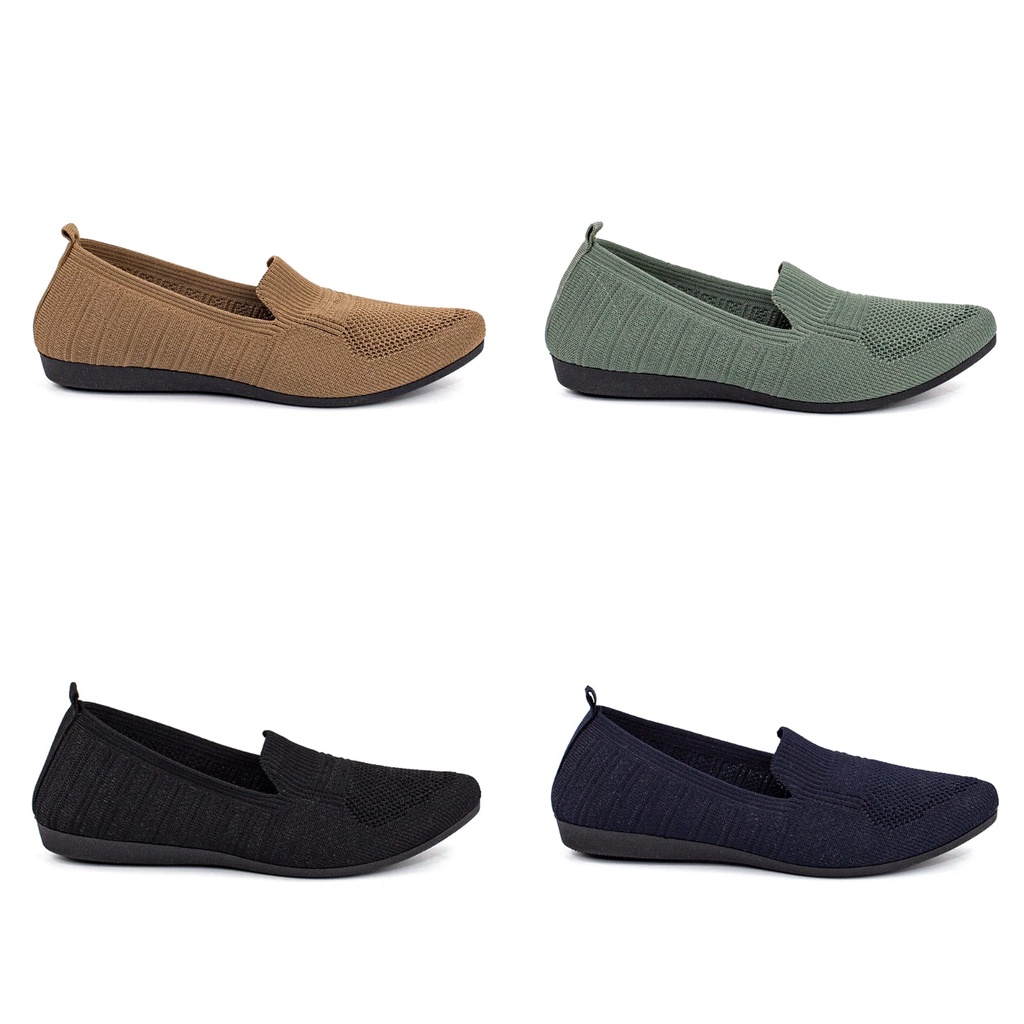 Sepatu Flatshoes Kain Wanita Merk Col Original Imp Rajut Nyaman &amp; Elegan TPR725