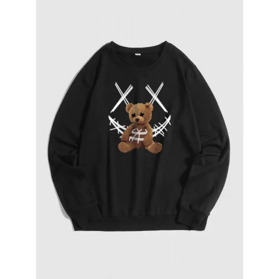 SAD BEAR Sweatshirt Basic II Sweater Crewneck Print DTF II Sz M - XL Anak &amp; Dewasa ( Pria &amp; Wanita )