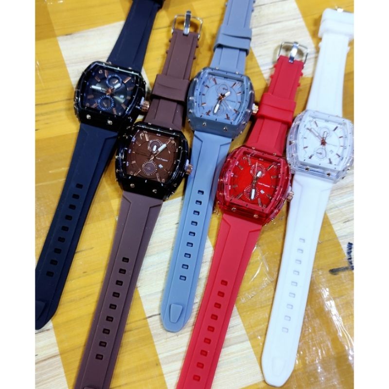 JAM TANGAN KARET PERSEGI