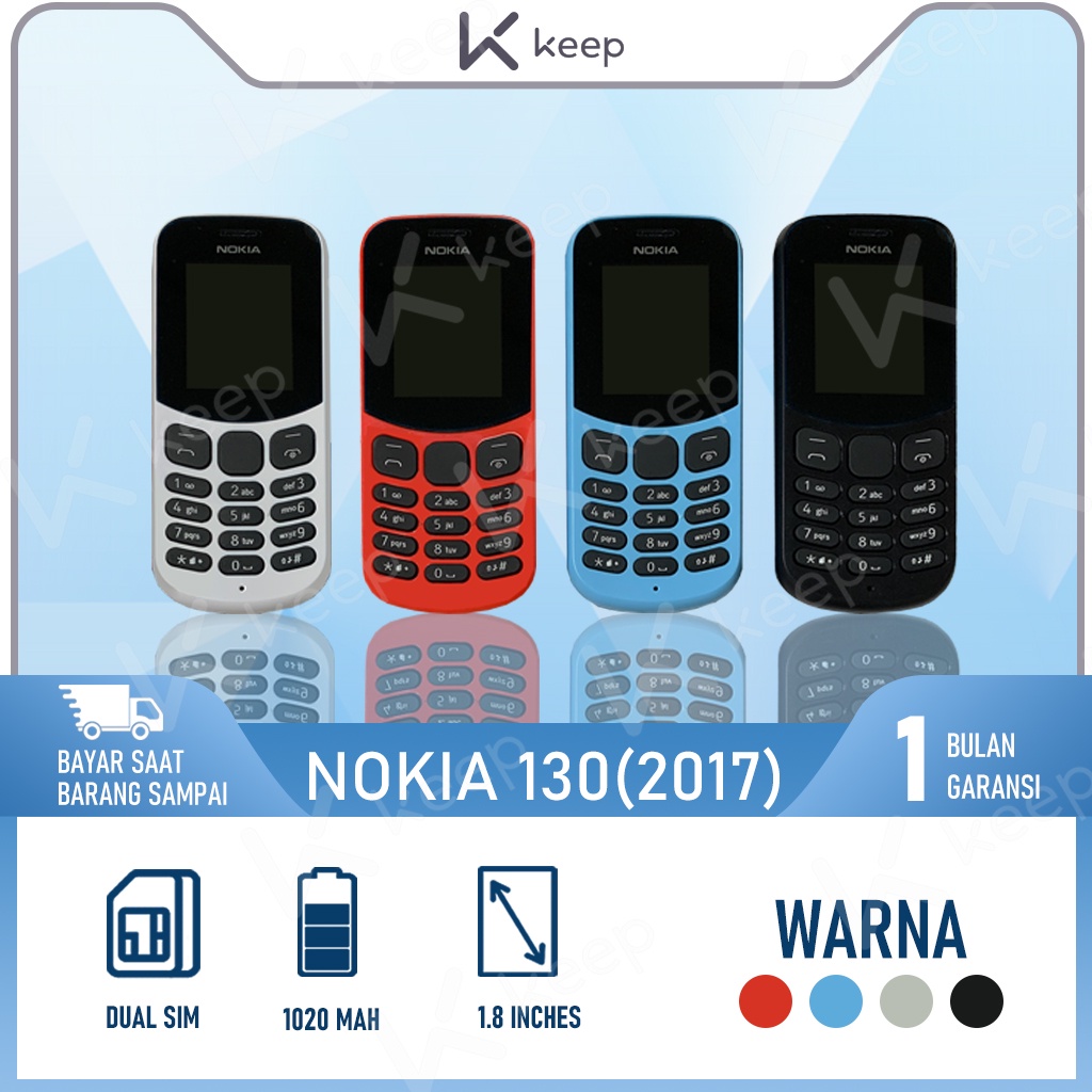 COD NEW Noki a 130 2017 Handphone DUA SIM