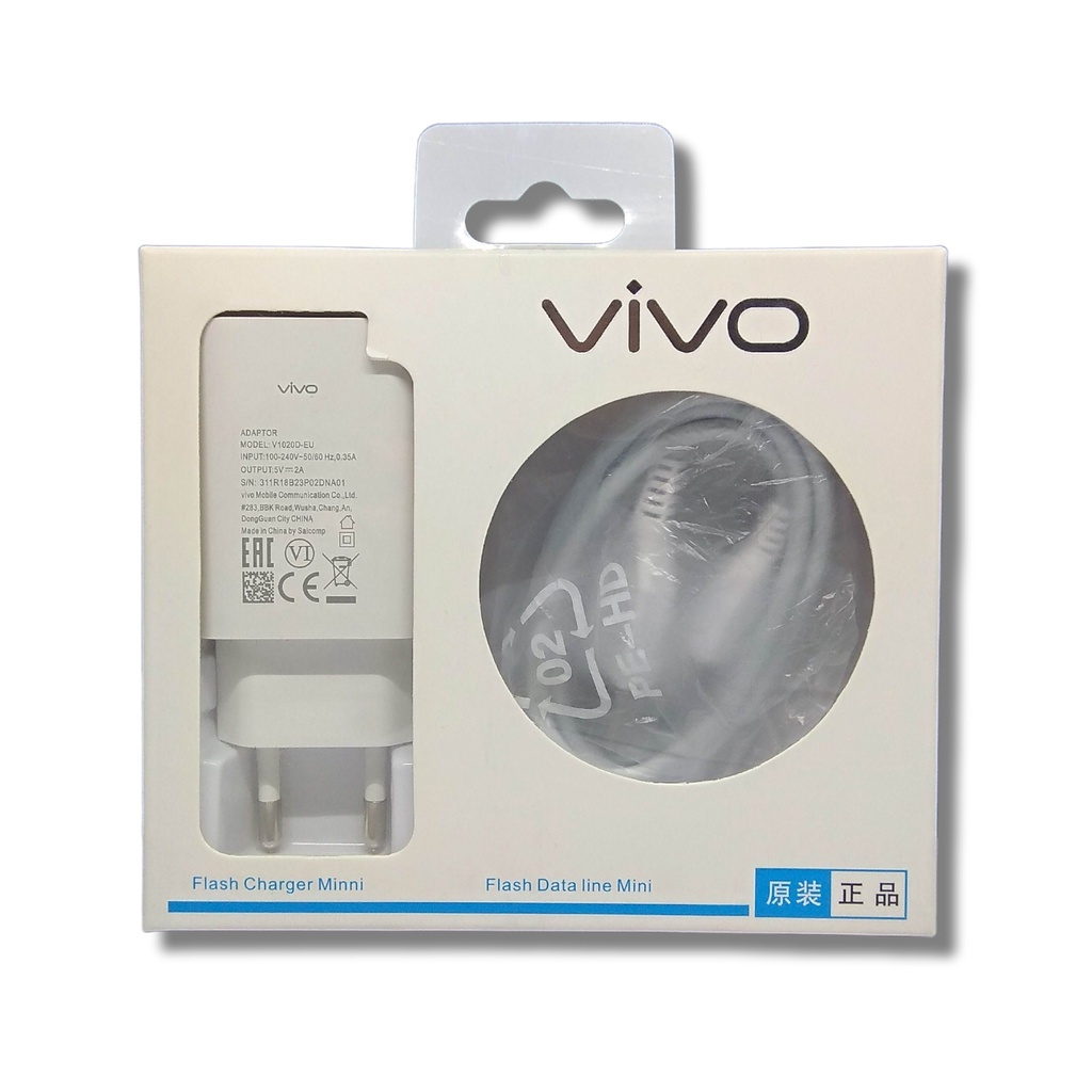 Travel Charger Vivo Micro USB Charging Cas Charger Vivo Original 100% V1020D -EU Charger Vivo Type C