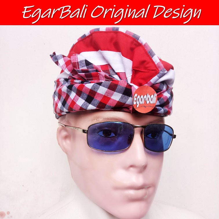 EgarBali udeng pecalang tepi merah putih