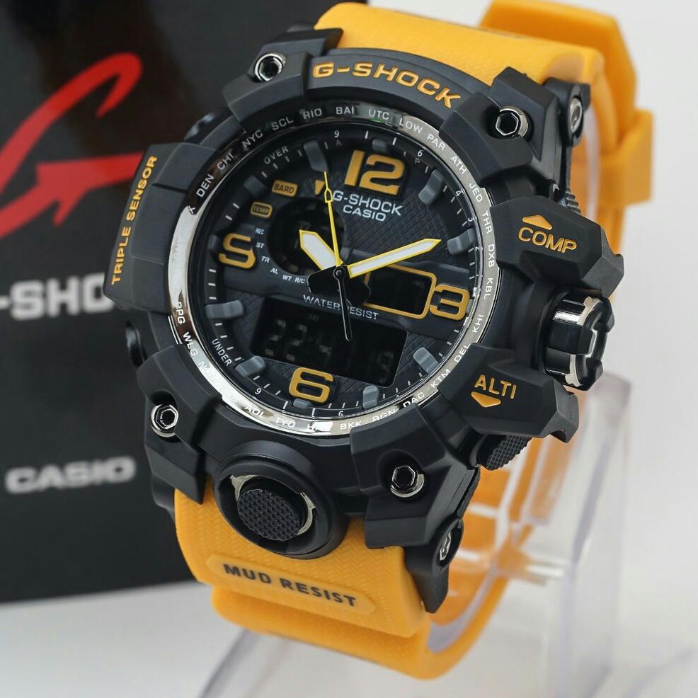 [I-L1L-✪] JAM TANGAN G-SHOCK CASIO GWG 1000 SPORTY TALI WARNA HITAM LIST BIRU HITAM LIST GOLD READY 