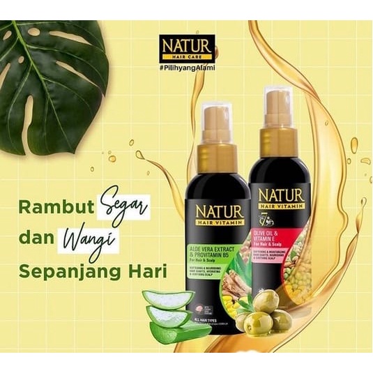 ( JB99 ) Natur Hair Vitamin Olive Oil &amp; Vitamin E Dan Aloe Vera Extract &amp; Provitamin B5 80ml