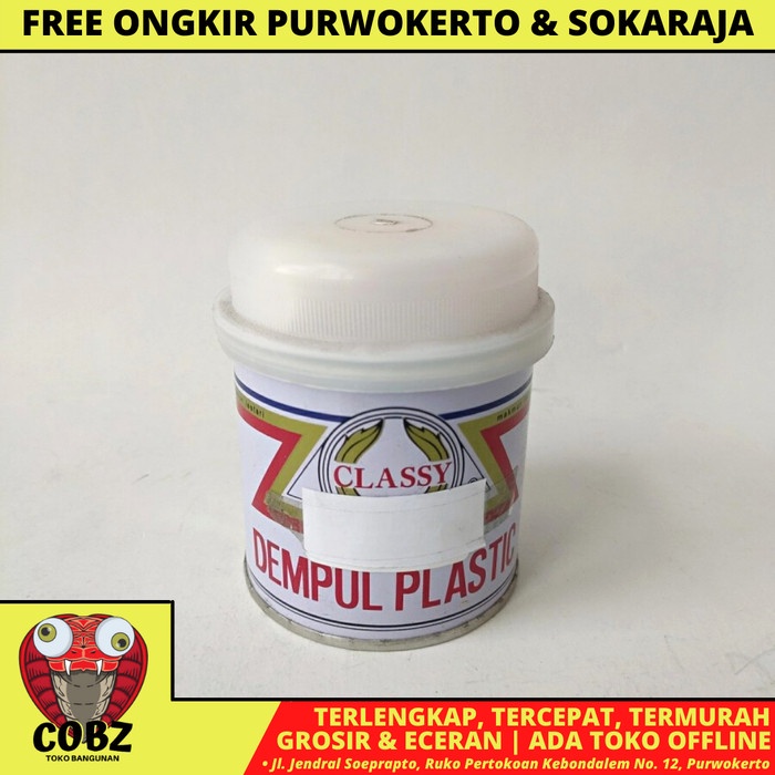 1/4 KG / CLASSY DEMPUL PLASTIK BESI MOTOR MOBIL PER KALENG