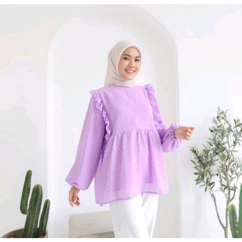 hanah blouse by ladela.id